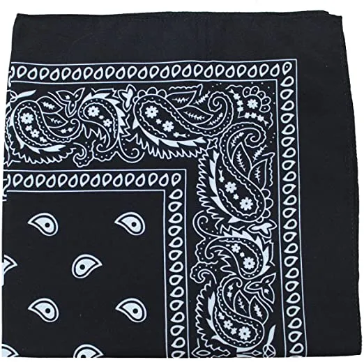 100% Cotton Printed Bandanas 22”x 22”