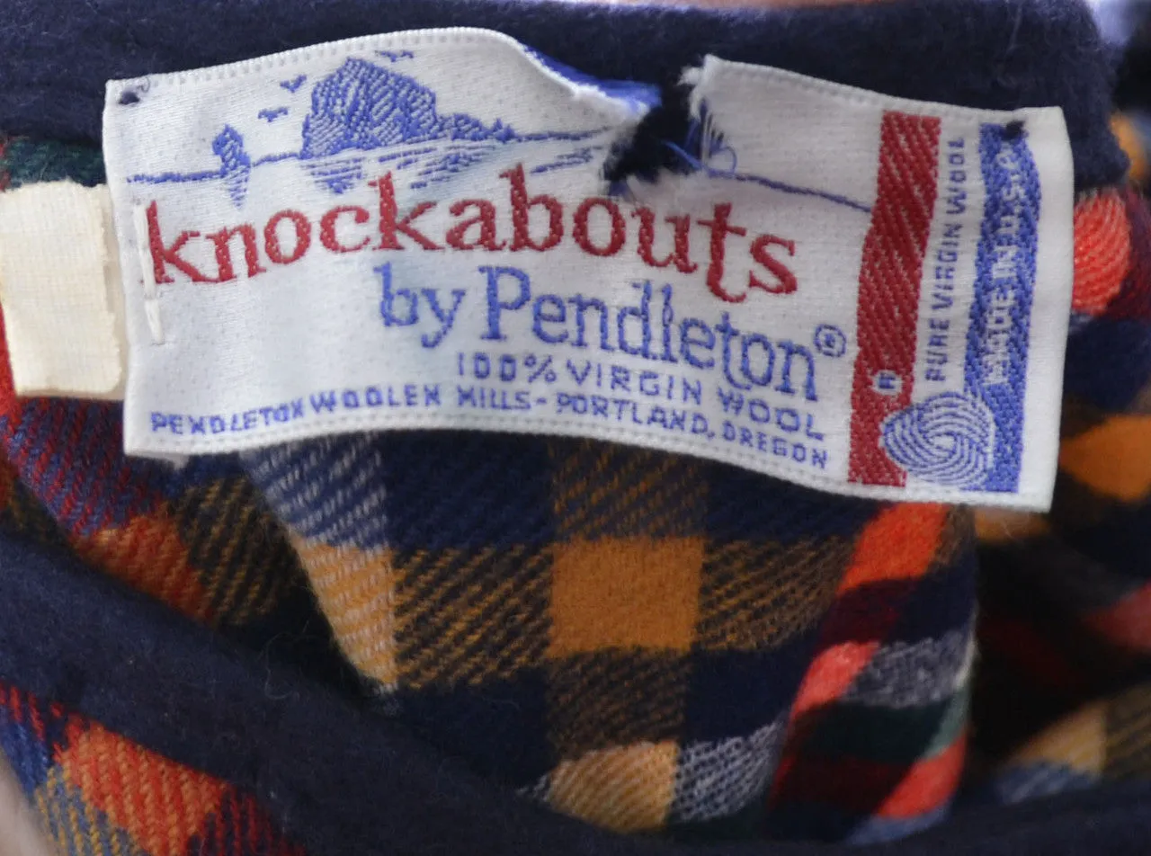 1960's Pendleton Knockabouts Red Plaid Wrap Vintage Maxi Skirt