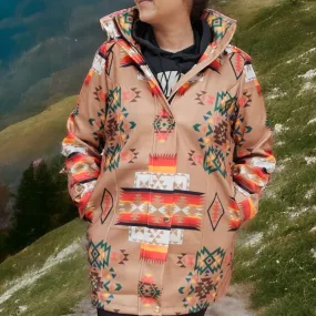 3/4-length Native coat (BROWN Star)