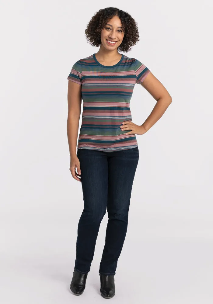 Addie Short Sleeve Crew - Adirondack 2.0 Stripe