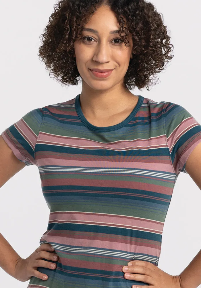 Addie Short Sleeve Crew - Adirondack 2.0 Stripe