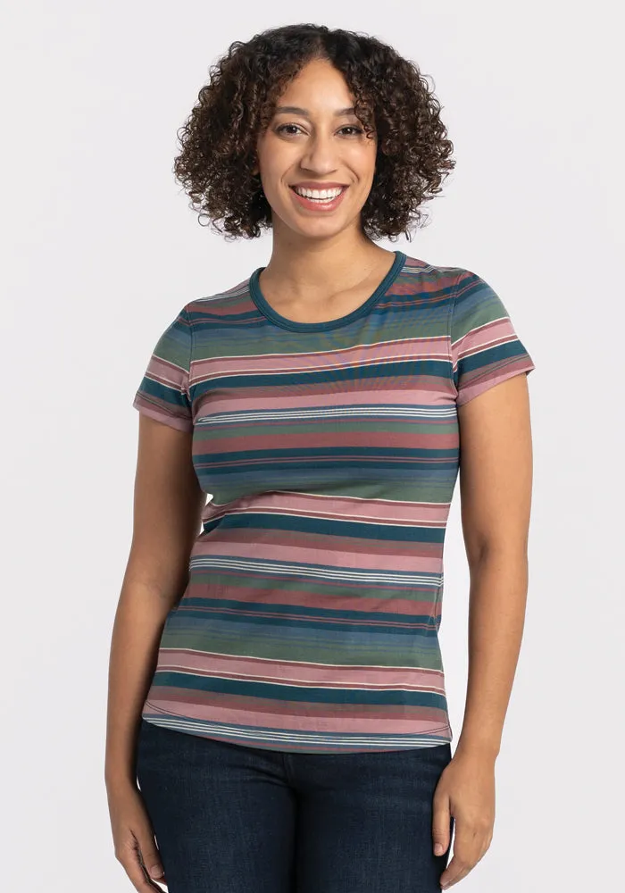 Addie Short Sleeve Crew - Adirondack 2.0 Stripe