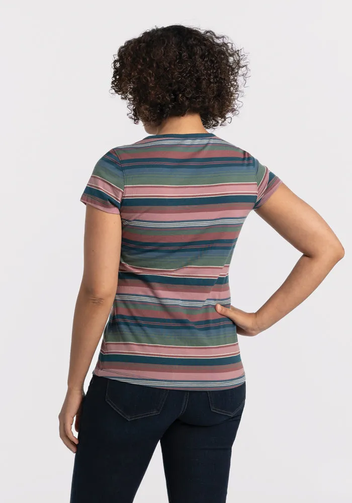 Addie Short Sleeve Crew - Adirondack 2.0 Stripe