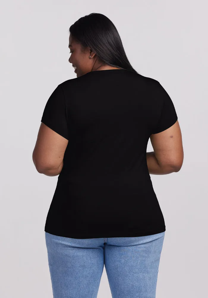 Addie Short Sleeve Crew - Black