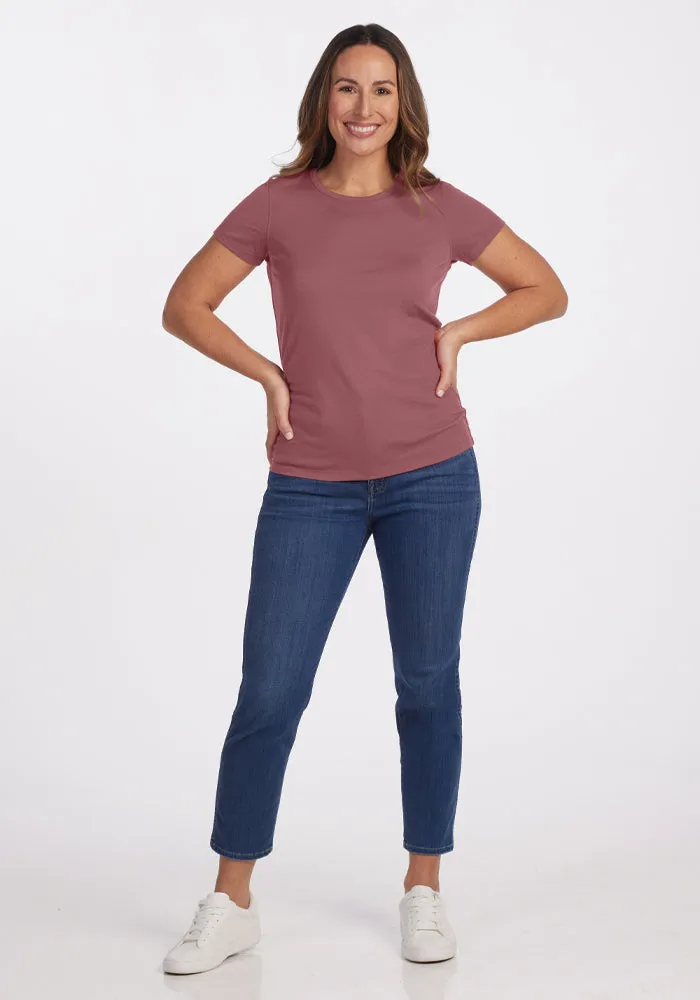 Addie Short Sleeve Crew - Wild Ginger