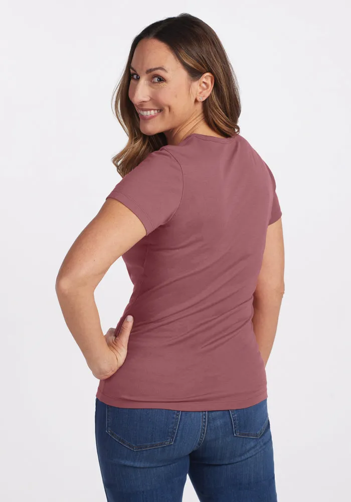 Addie Short Sleeve Crew - Wild Ginger