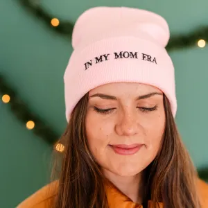 ADULT BEANIE - IN MY MOM ERA™ - Pink w/ Black