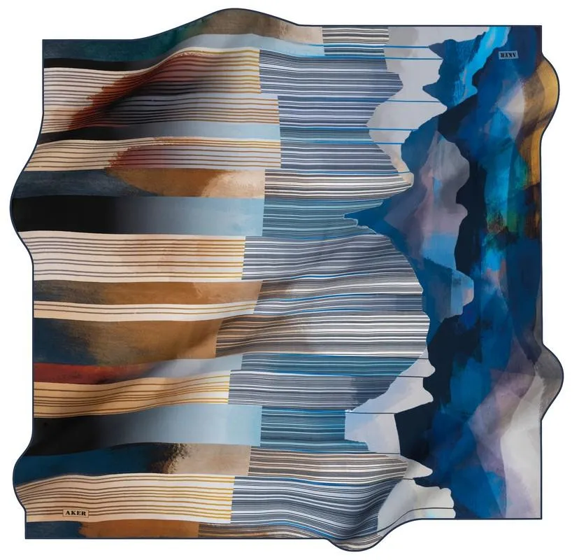 Aker Ashley Abstract Silk Scarf No. 21