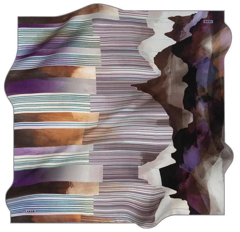 Aker Ashley Abstract Silk Scarf No. 91