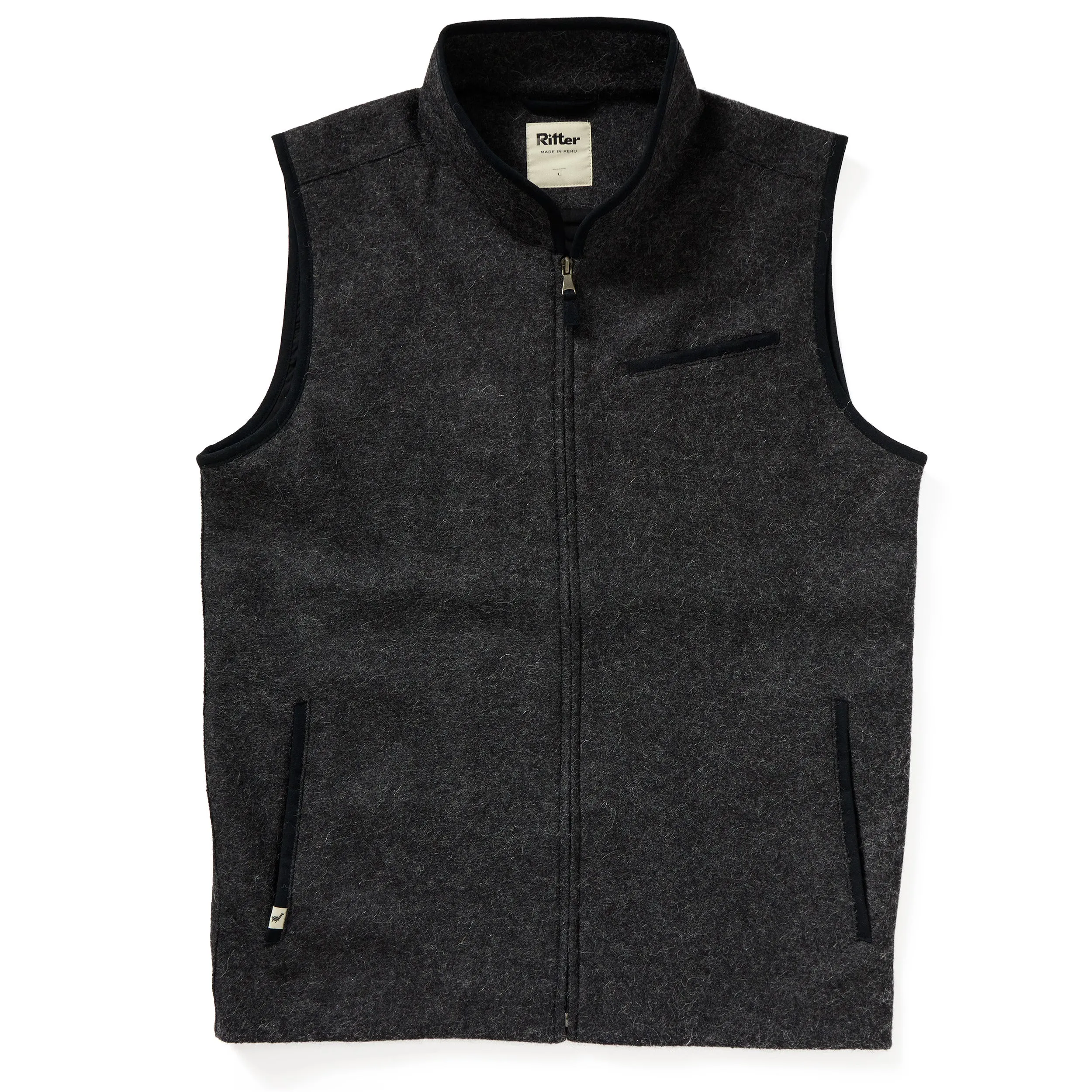 Alpaca Vest - Charcoal