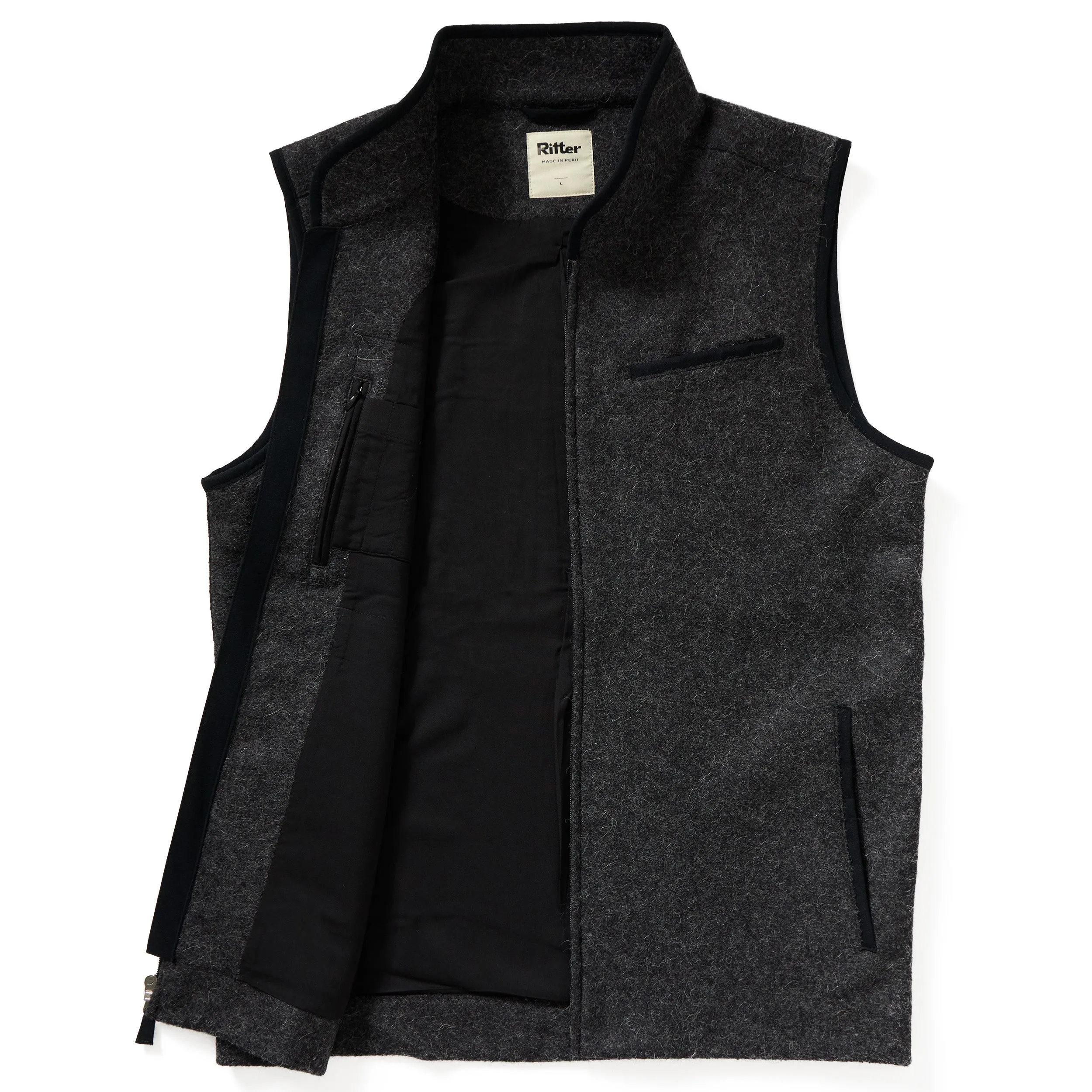 Alpaca Vest - Charcoal