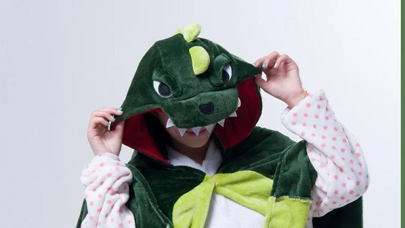 Animal Kigurumi Dinosaur Cosplay Costume Hoodie Cloak