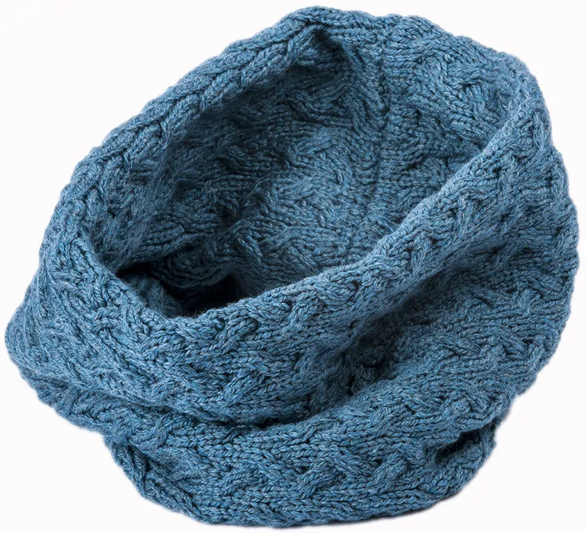 Aran Infinity Cable Scarf | Irish Sea