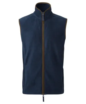 Artisan fleece gilet | Navy/Brown