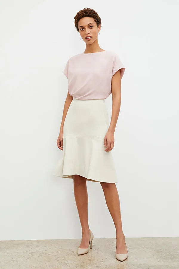 Astor Skirt - Washable Ponte :: Pearl