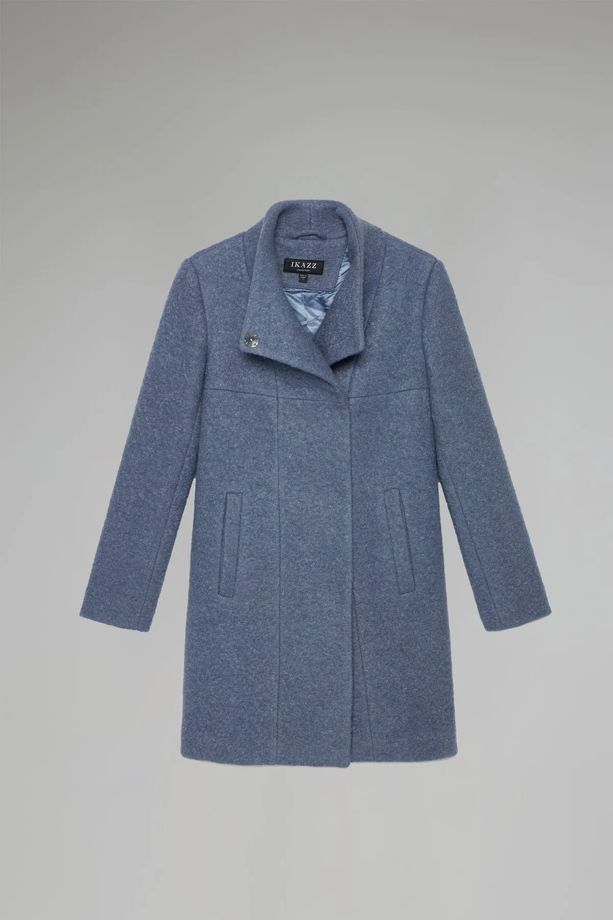 Asymmetrical Mid-Length Wool Coat & Jacket