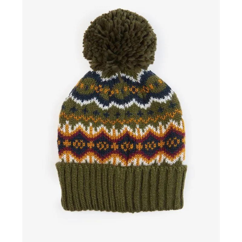 Barbour Case Mens Fairisle Beanie - Olive