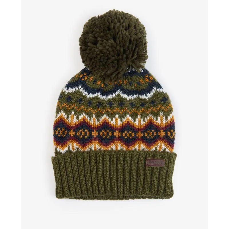 Barbour Case Mens Fairisle Beanie - Olive