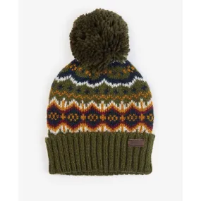 Barbour Case Mens Fairisle Beanie - Olive