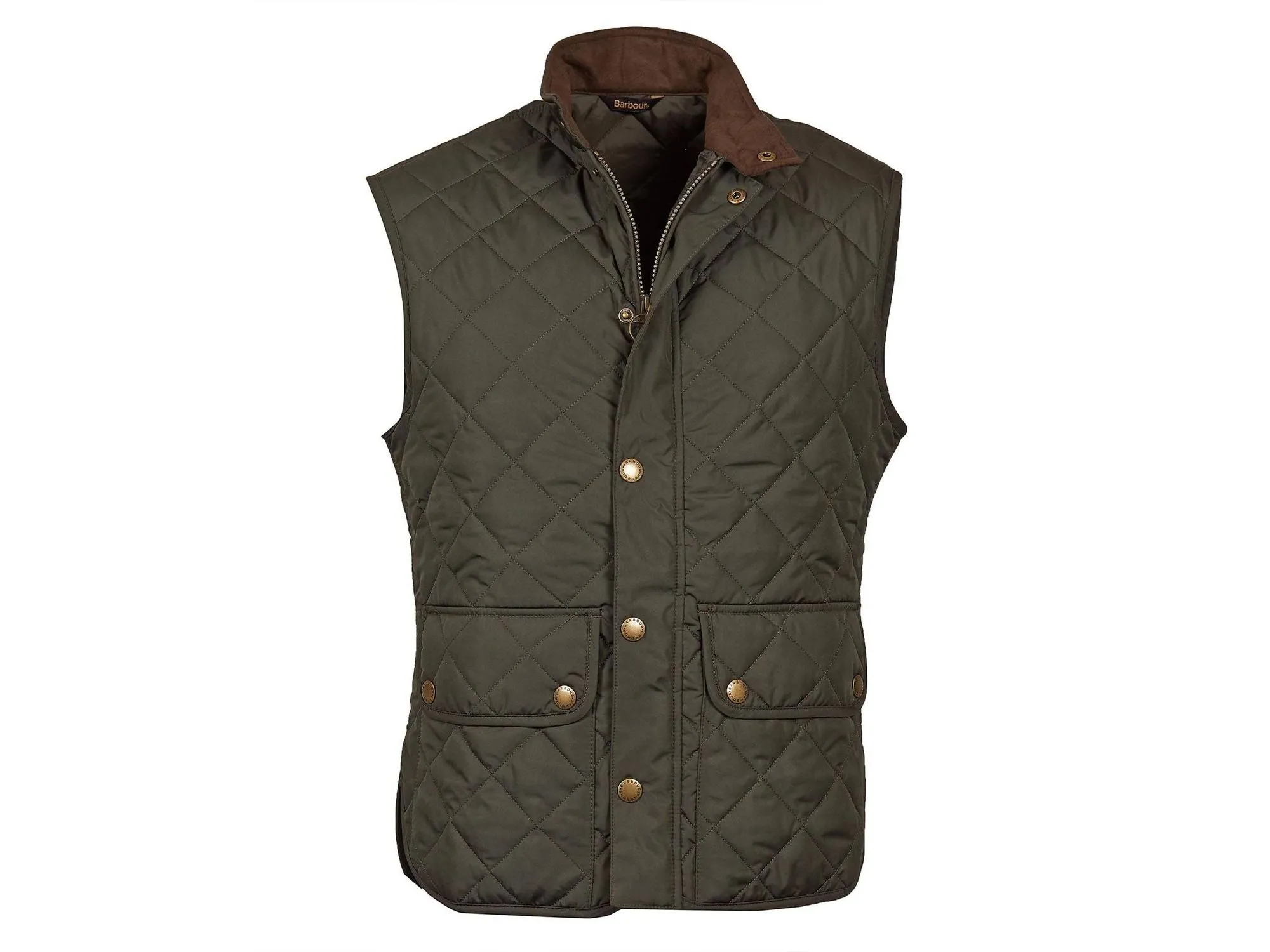 Barbour Lowerdale Gilet Quilted Lightweight Insulated Vest In Olive