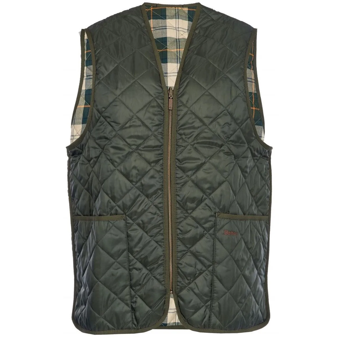 Barbour Mens Gilet Quilted Zip-In Liner Olive/Ancient