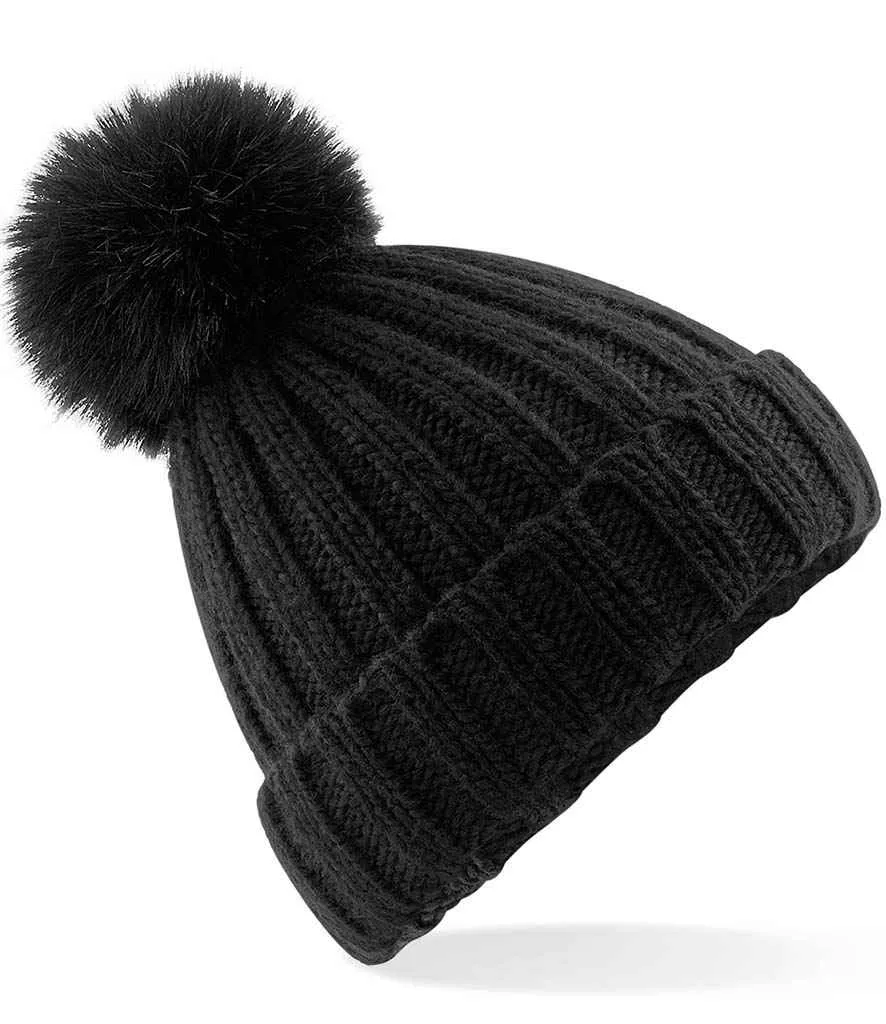 BB413 - Beechfield Verbier Fur Pop Pom Beanie