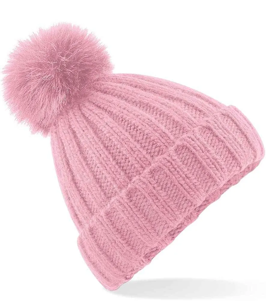 BB413 - Beechfield Verbier Fur Pop Pom Beanie