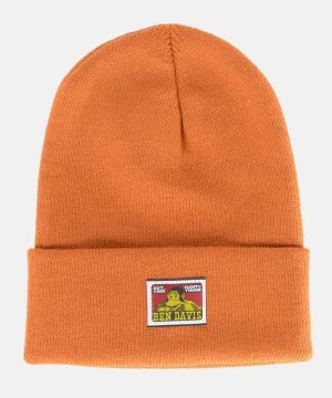 Ben Davis Logo Knit Beanie - Rust