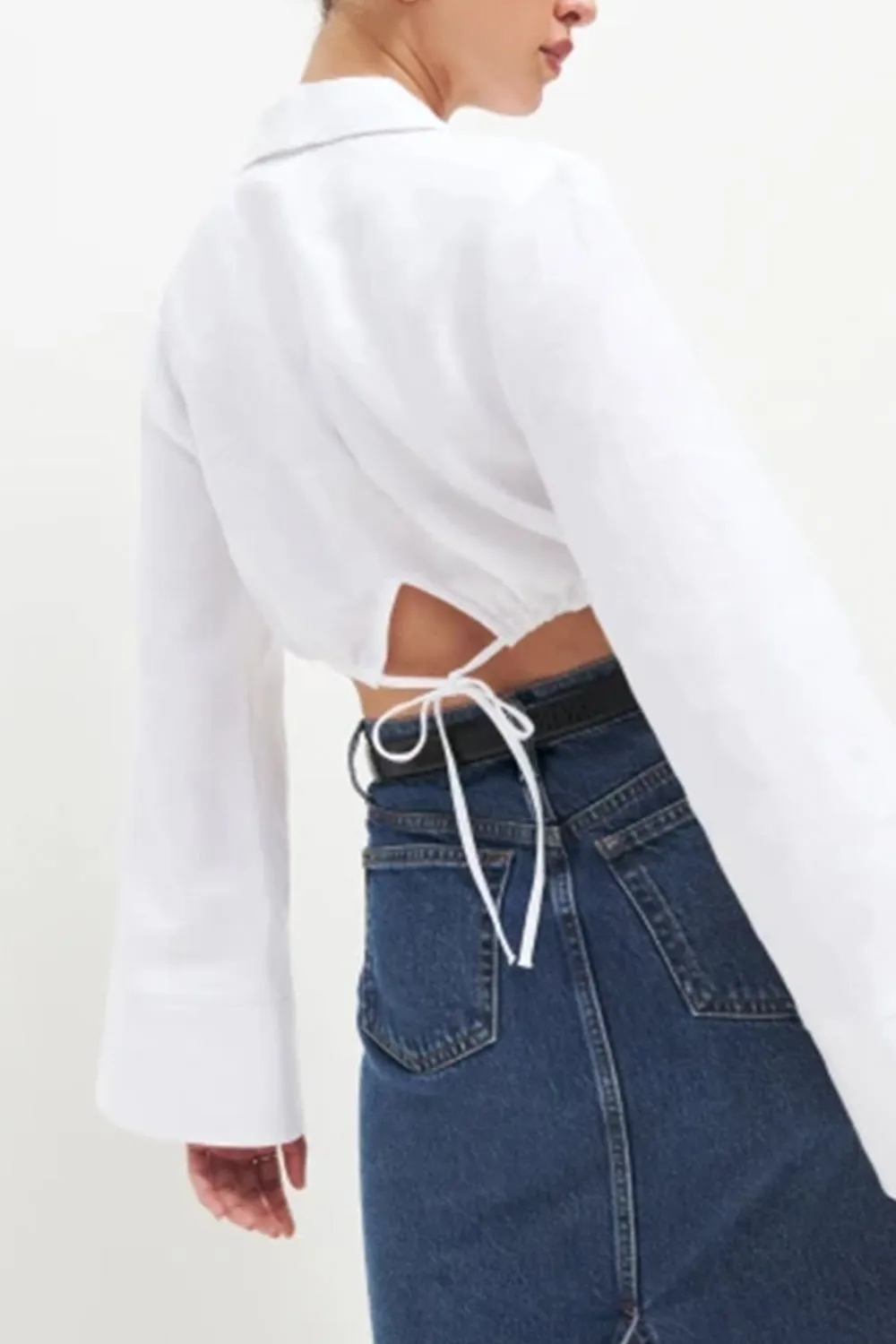 Bermondsey White Crop Top