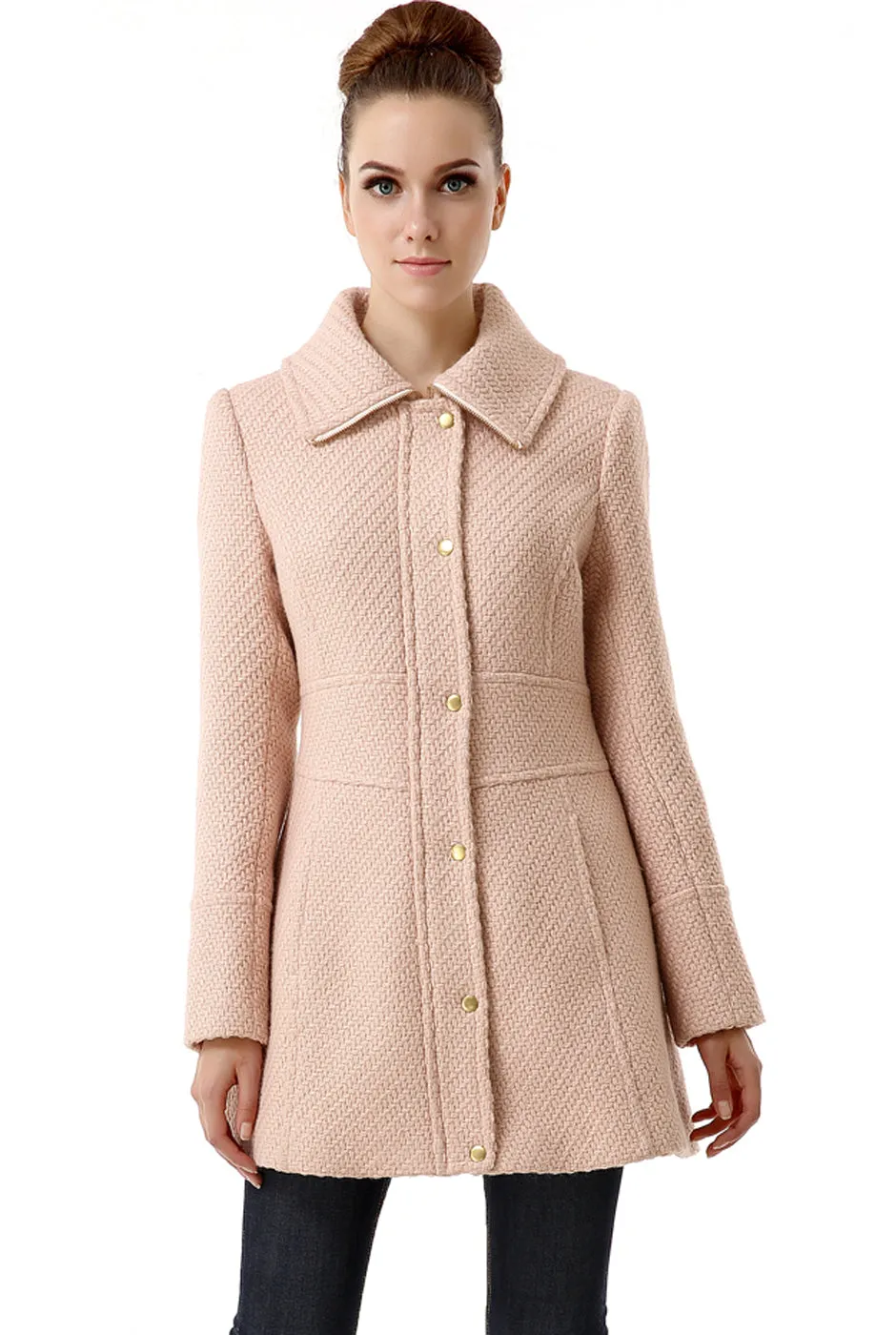 BGSD Women Lorelei Wool Boucle Walking Coat