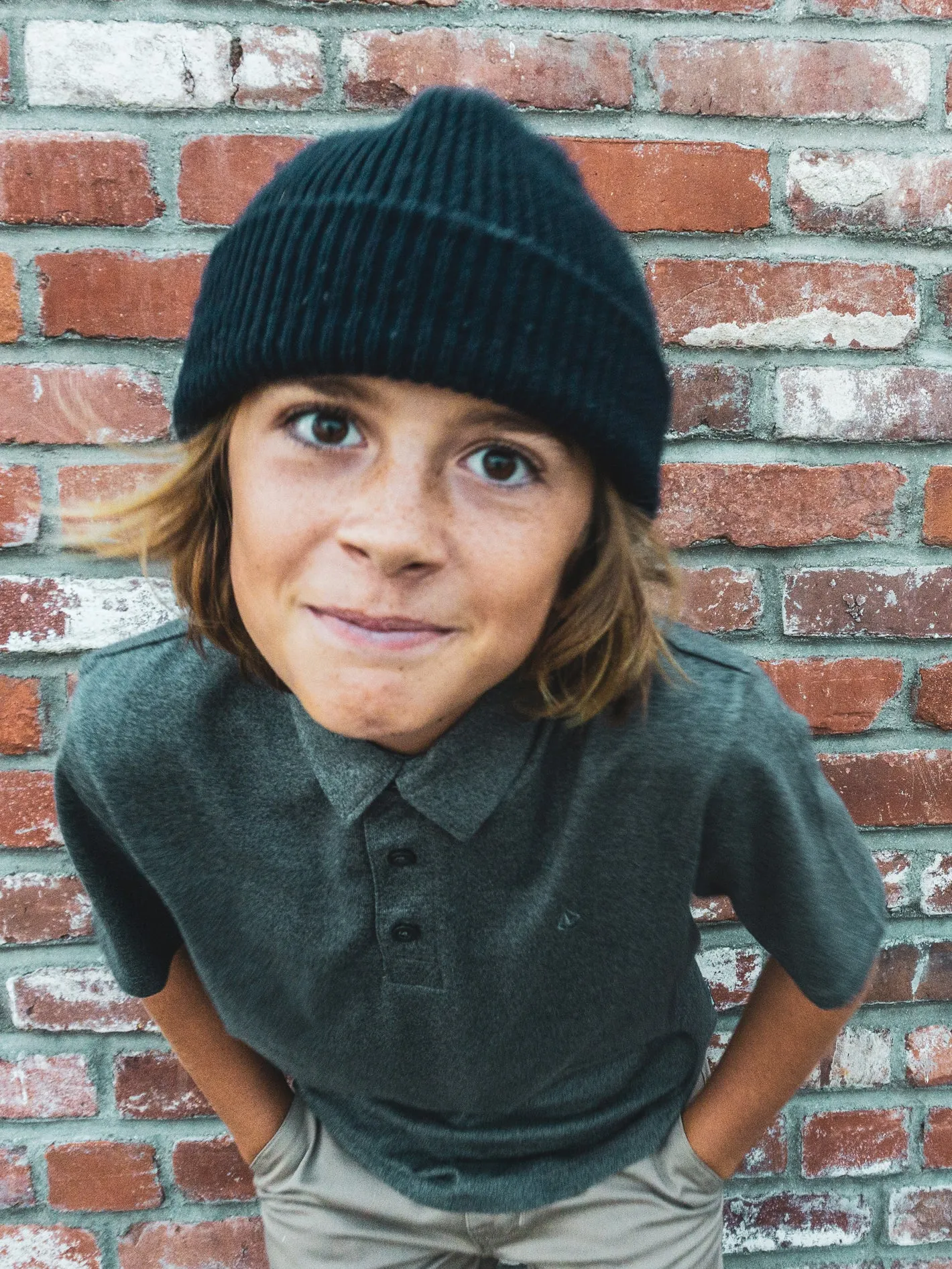 Big Boys Full Stone Beanie - Black