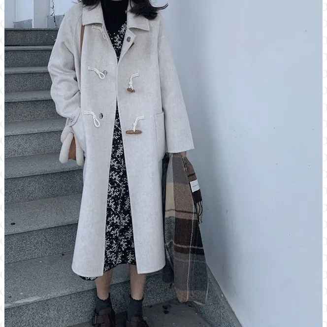 Big-Pocket Wool Duffle Coat