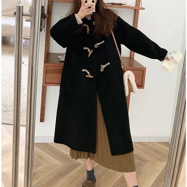 Big-Pocket Wool Duffle Coat