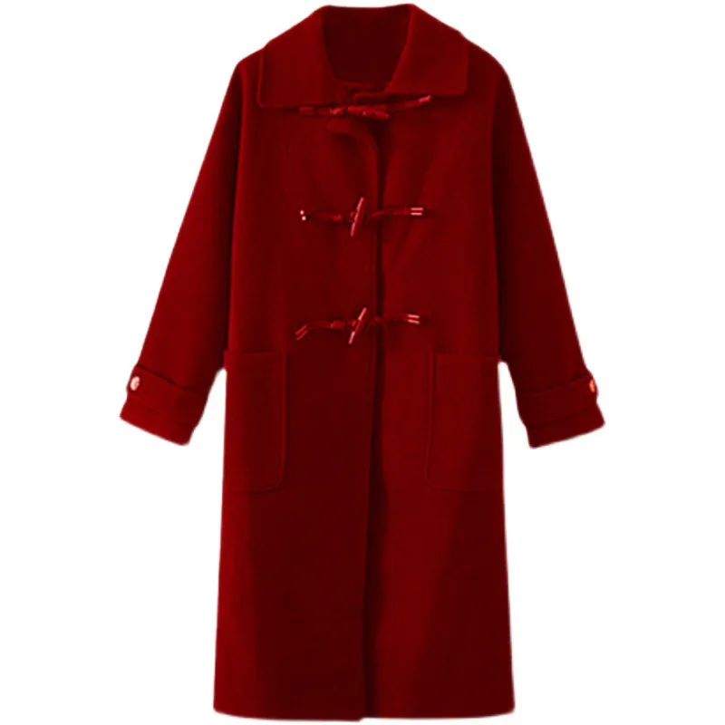 Big-Pocket Wool Duffle Coat