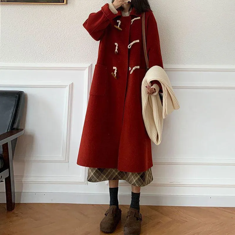 Big-Pocket Wool Duffle Coat