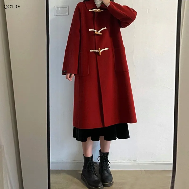 Big-Pocket Wool Duffle Coat