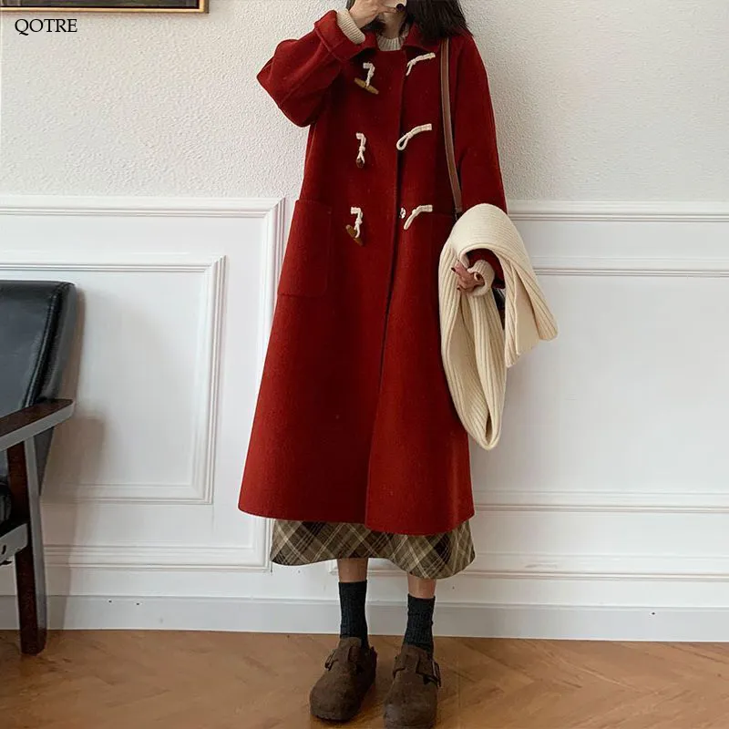 Big-Pocket Wool Duffle Coat