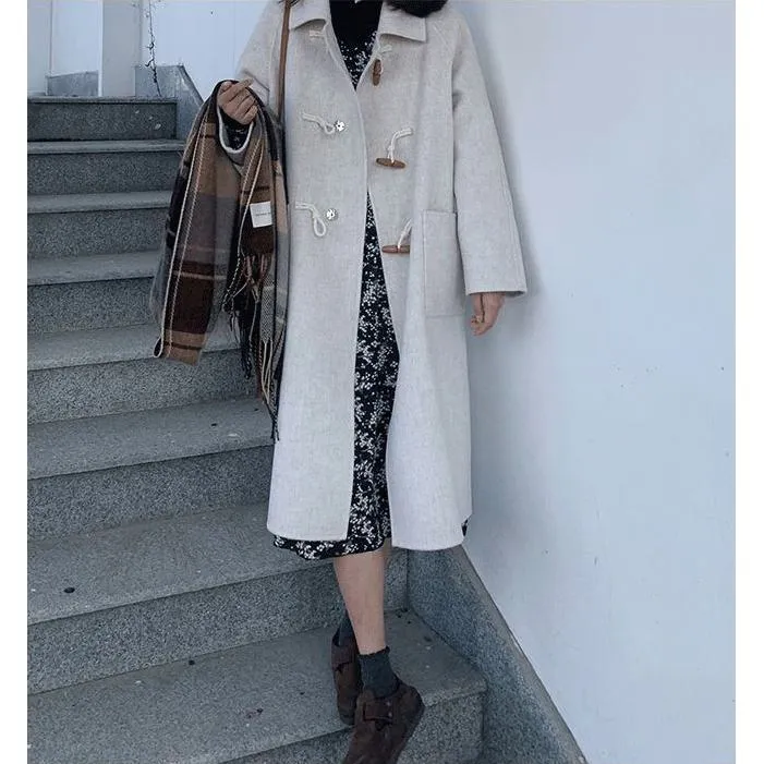 Big-Pocket Wool Duffle Coat