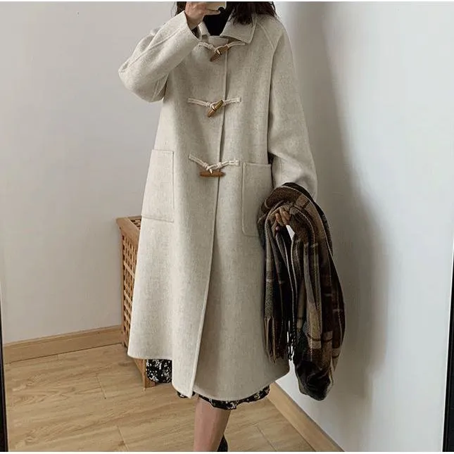 Big-Pocket Wool Duffle Coat