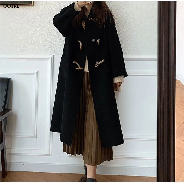 Big-Pocket Wool Duffle Coat