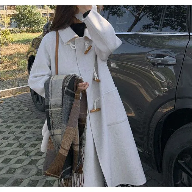 Big-Pocket Wool Duffle Coat