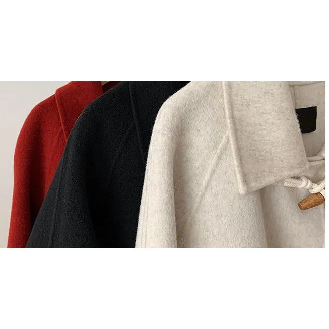 Big-Pocket Wool Duffle Coat