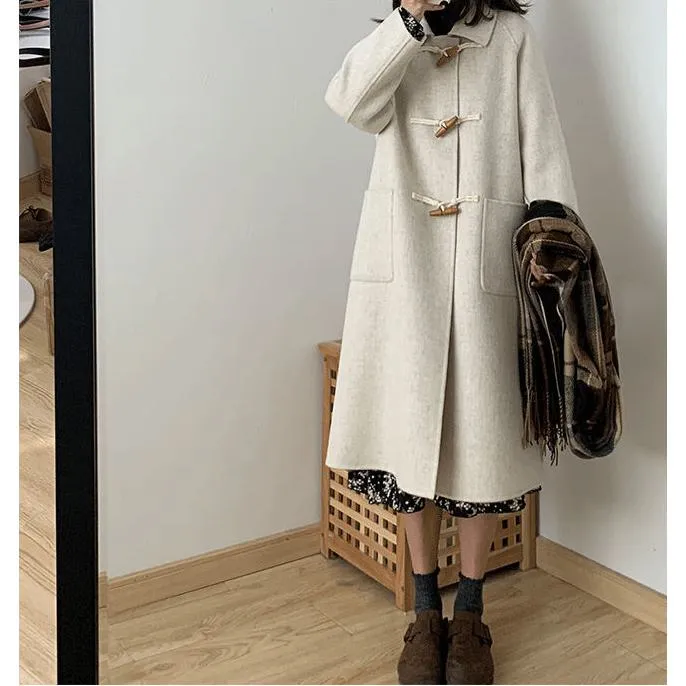 Big-Pocket Wool Duffle Coat