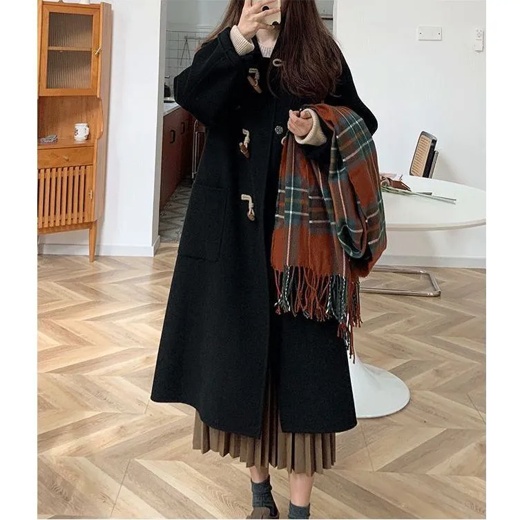 Big-Pocket Wool Duffle Coat