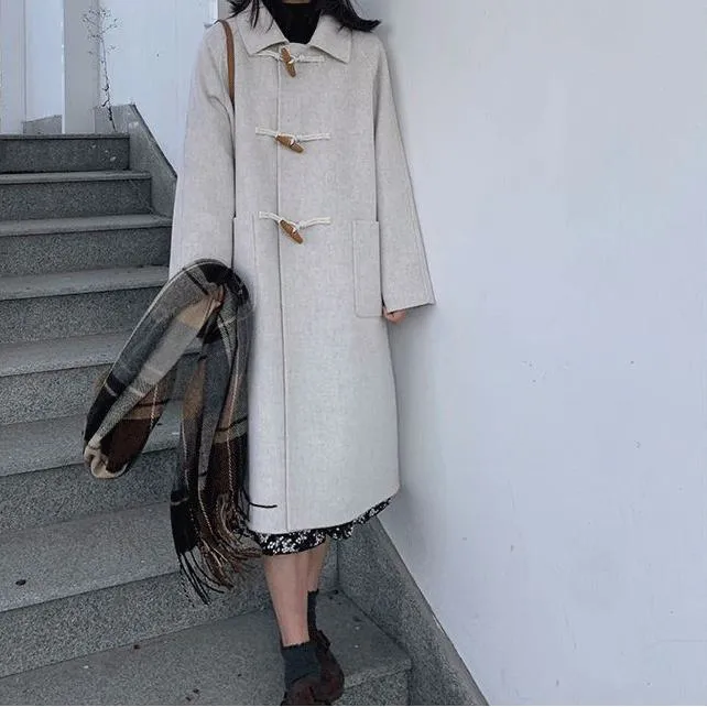 Big-Pocket Wool Duffle Coat