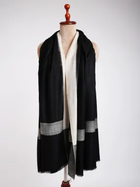 Black White Contemporary Pashmina Shawl