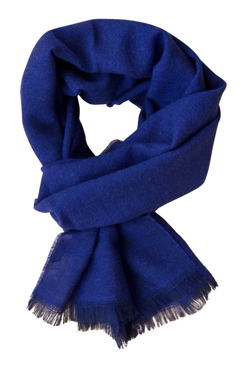 Blue cashmere scarf