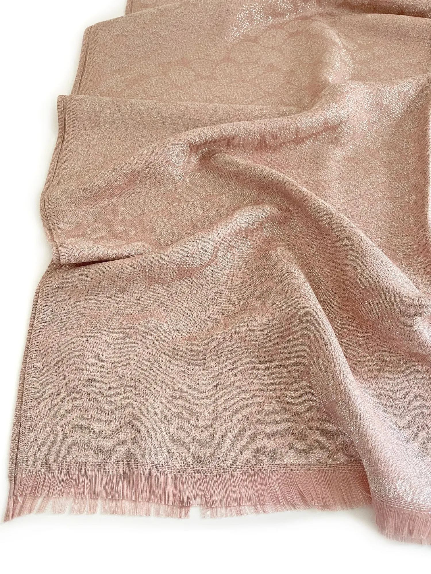 BLUSH PINK SPARKLY METALLIC LEOPARD PRINT EVENING SHAWL SCARF