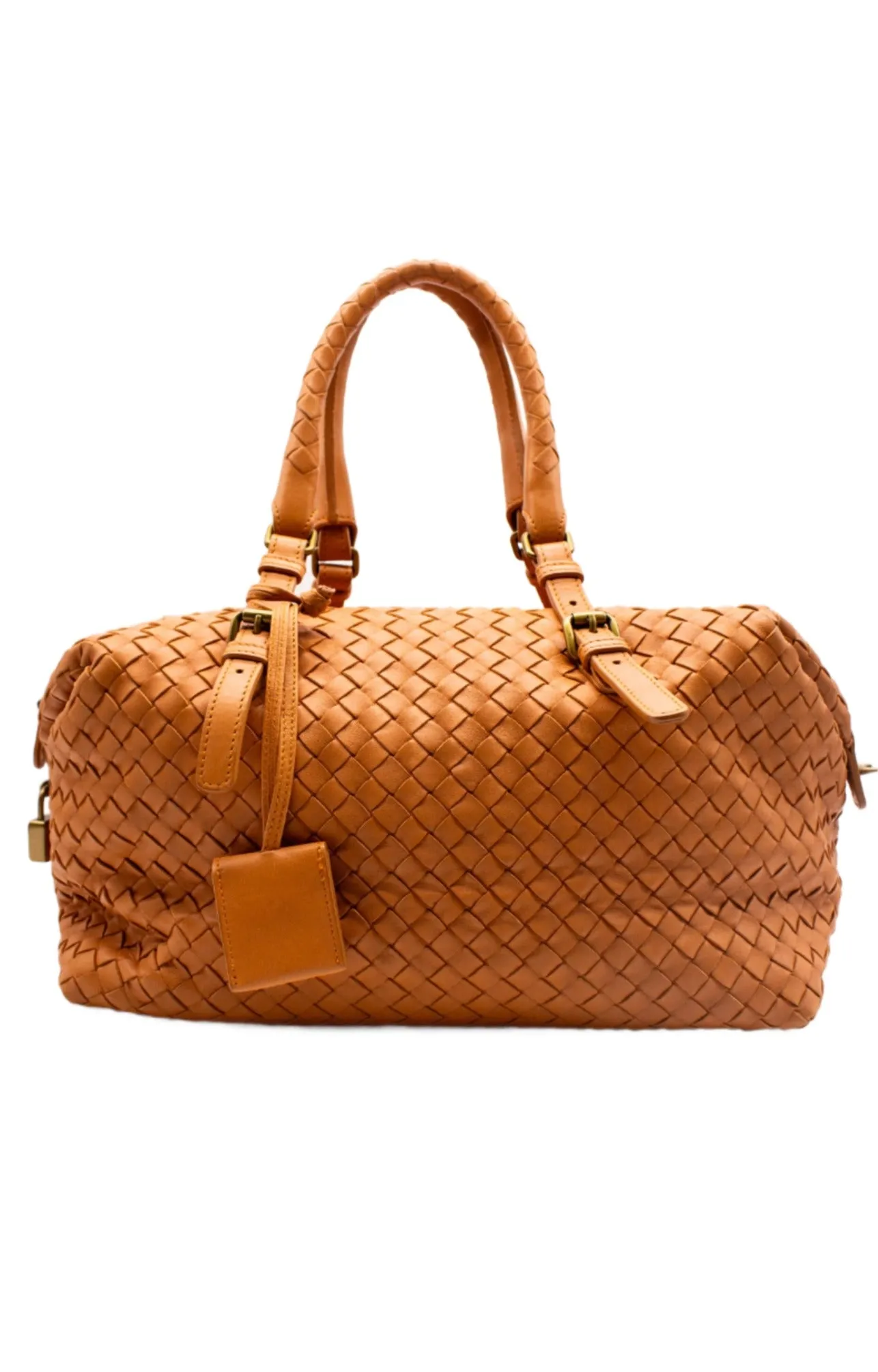 Bottega Veneta Duffle in Orange Leather Y2K