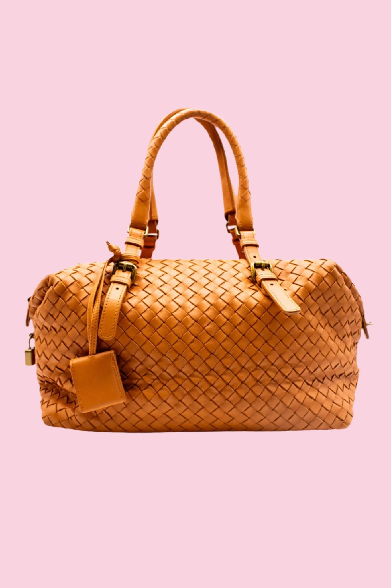 Bottega Veneta Duffle in Orange Leather Y2K